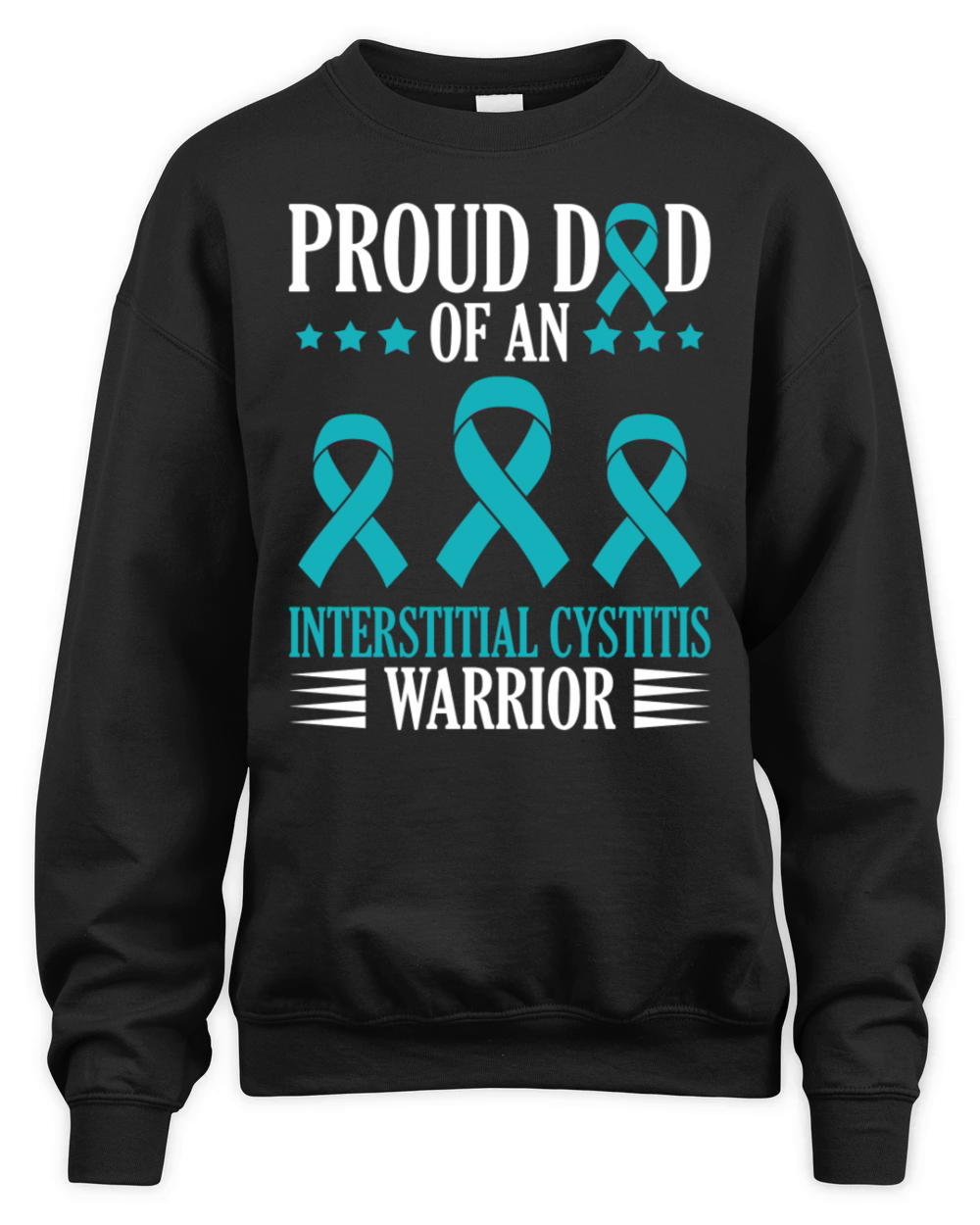 Proud Dad Of A Interstitial Cystitis Warrior Unisex Premium Crewneck Sweatshirt