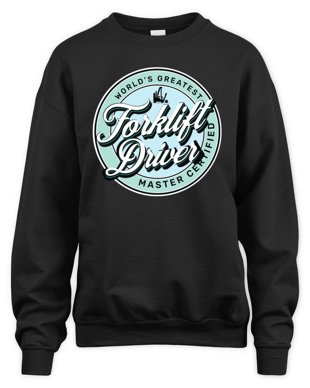 worlds greatest forklift driver hat retro Unisex Premium Crewneck Sweatshirt