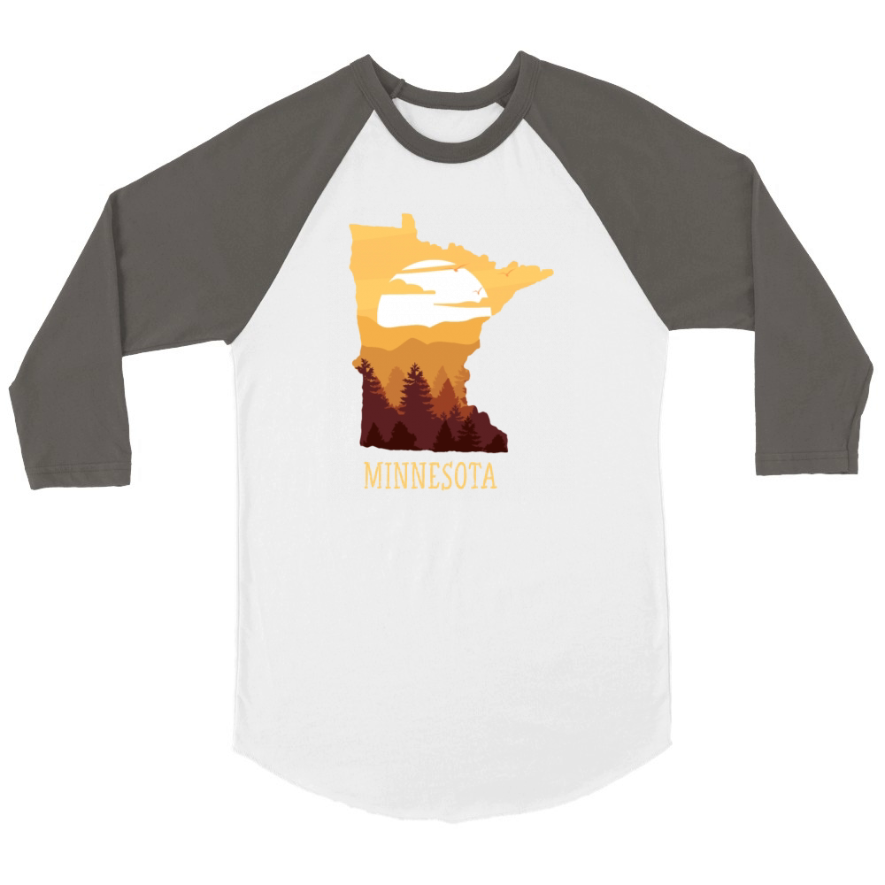 Minnesota Usa Staate Unisex ¾ sleeve Raglan T-shirt