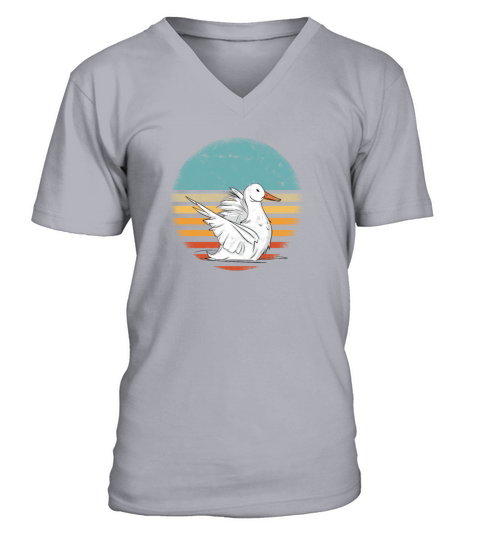 Retro Vintage Duck - Antique Collectibles V-Neck T-shirt