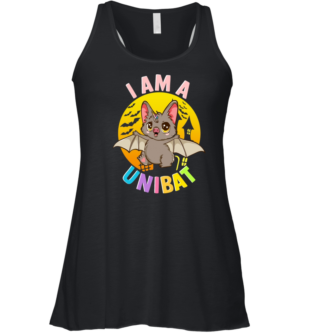 I Am A Unibat Halloween Funny Unicorn Bat Women's Flowy Tank Top