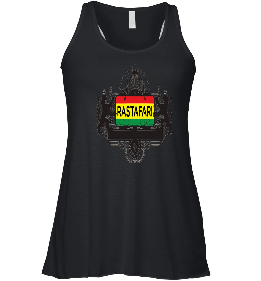 Rastafari Emblem Rasta Colors Women's Flowy Tank Top