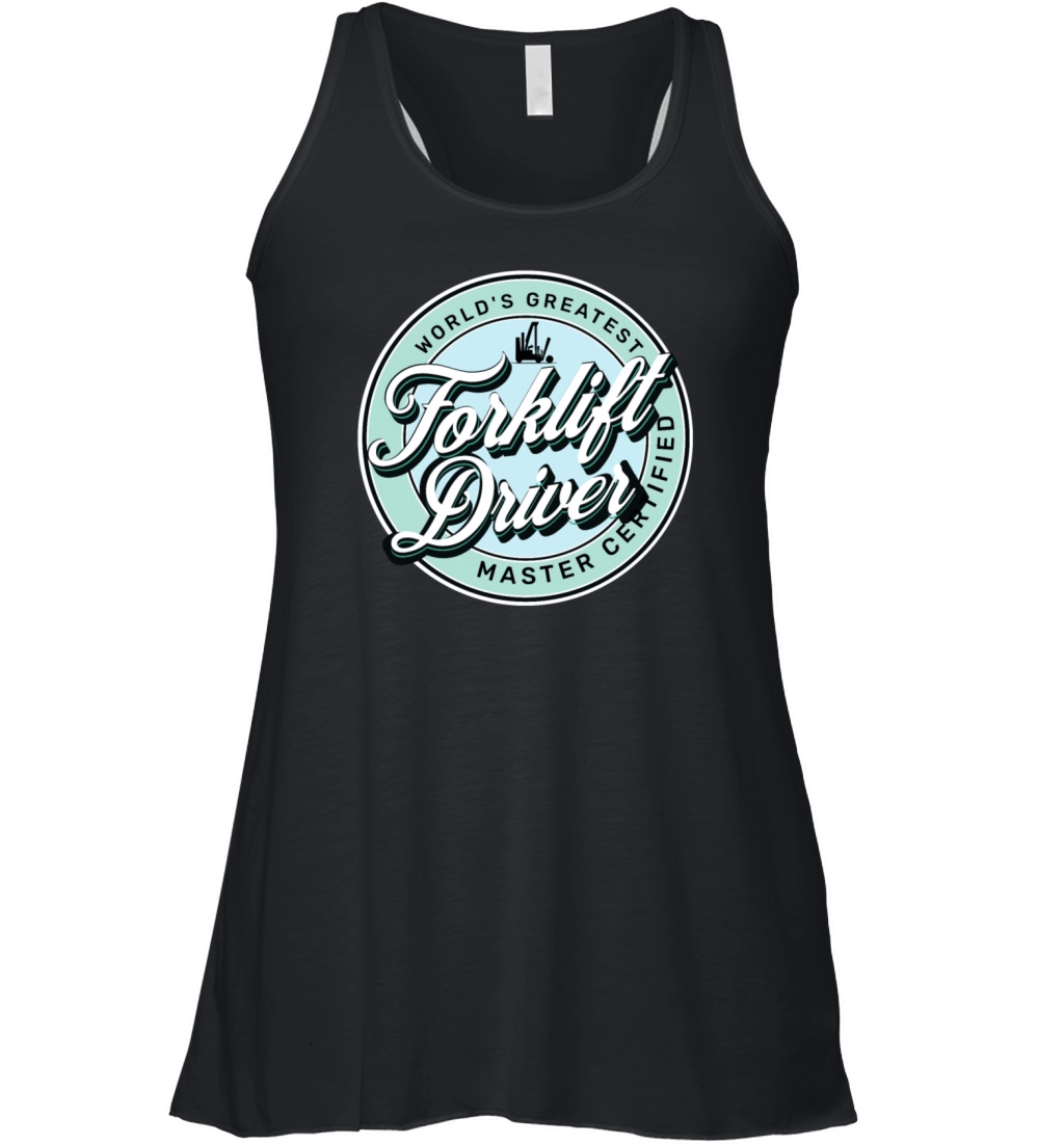 worlds greatest forklift driver hat retro Women's Flowy Tank Top