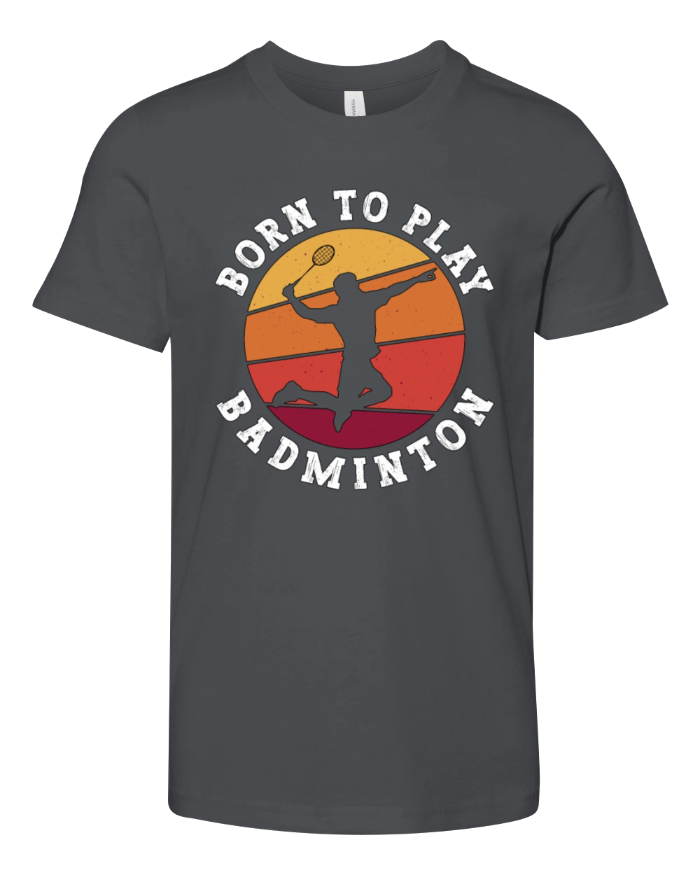 Badminton Born To Play Badminton Retro Shuttlecock Youth Unisex Jersey Tee