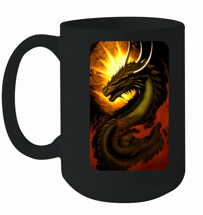 Vintage Dragon Art by Dreamscape Shirts Ceramic Mug