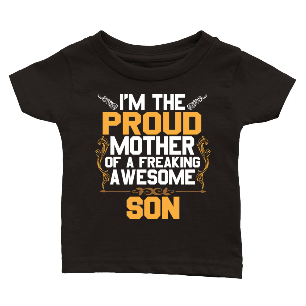 Mother Of Awesome Son Classic Baby Crewneck T-shirt