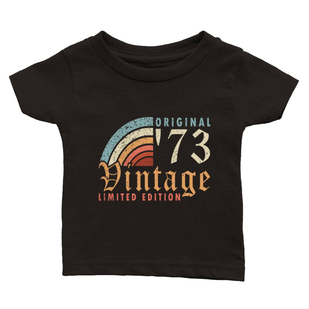 Vintage 1973 Birthday present 1973 Classic Baby Crewneck T-shirt