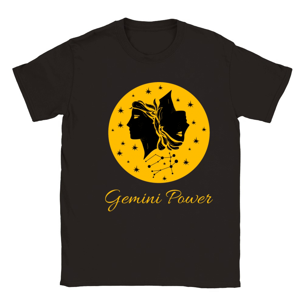 Gemini Power Zodiac Sign Classic Kids Crewneck T-shirt