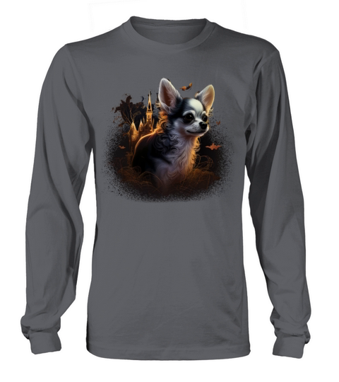 Chihuahua Halloween Costume - Scary Pumpkin Witch Long sleeved Unisex
