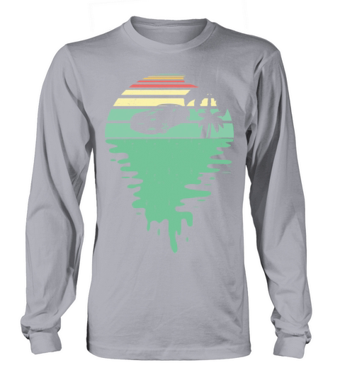 Retro Vintage Sunset Car Off Distressed Style Long sleeved Unisex
