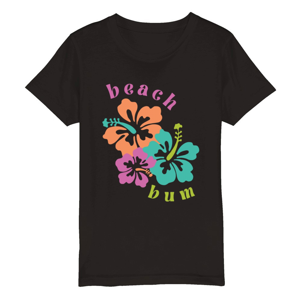 beach bum Organic Kids Crewneck T-shirt
