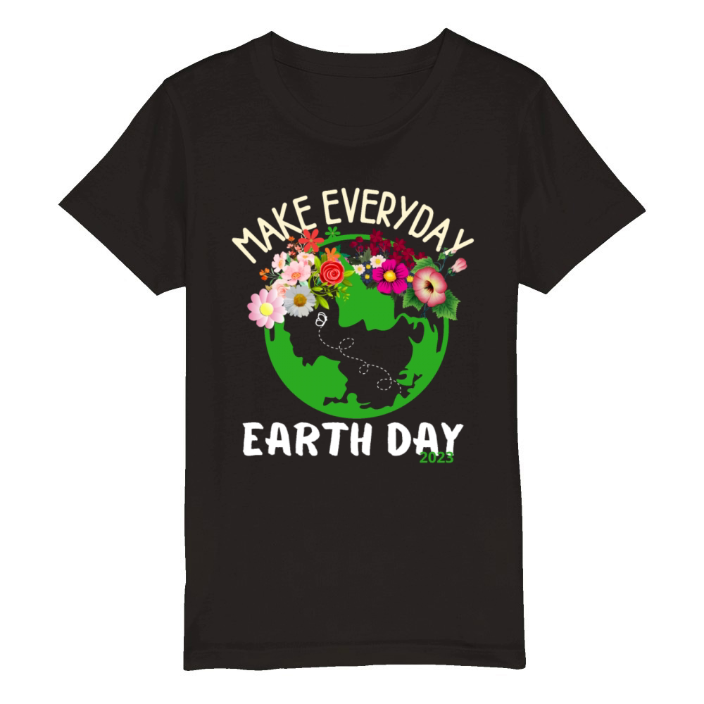FUNNY EARTH WORLD NATURE DAY 2023 ENVIRONMENTAL Organic Kids Crewneck T-shirt