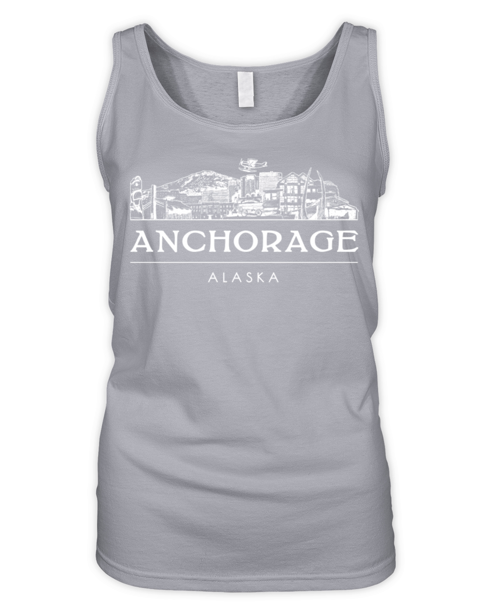 Vintage Anchorage City Skyline Retro Alaska Organic Women's Tank Top