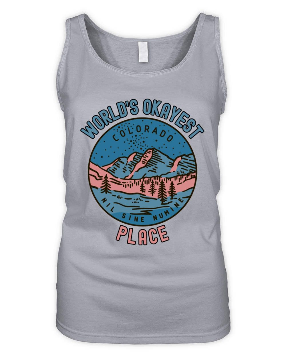 world s okayest place colorado nil sine numine Organic Women's Tank Top