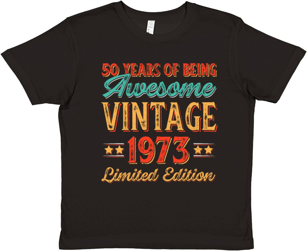 50 Years of Being Awesome Vintage 1973 Premium Kids Crewneck T-shirt