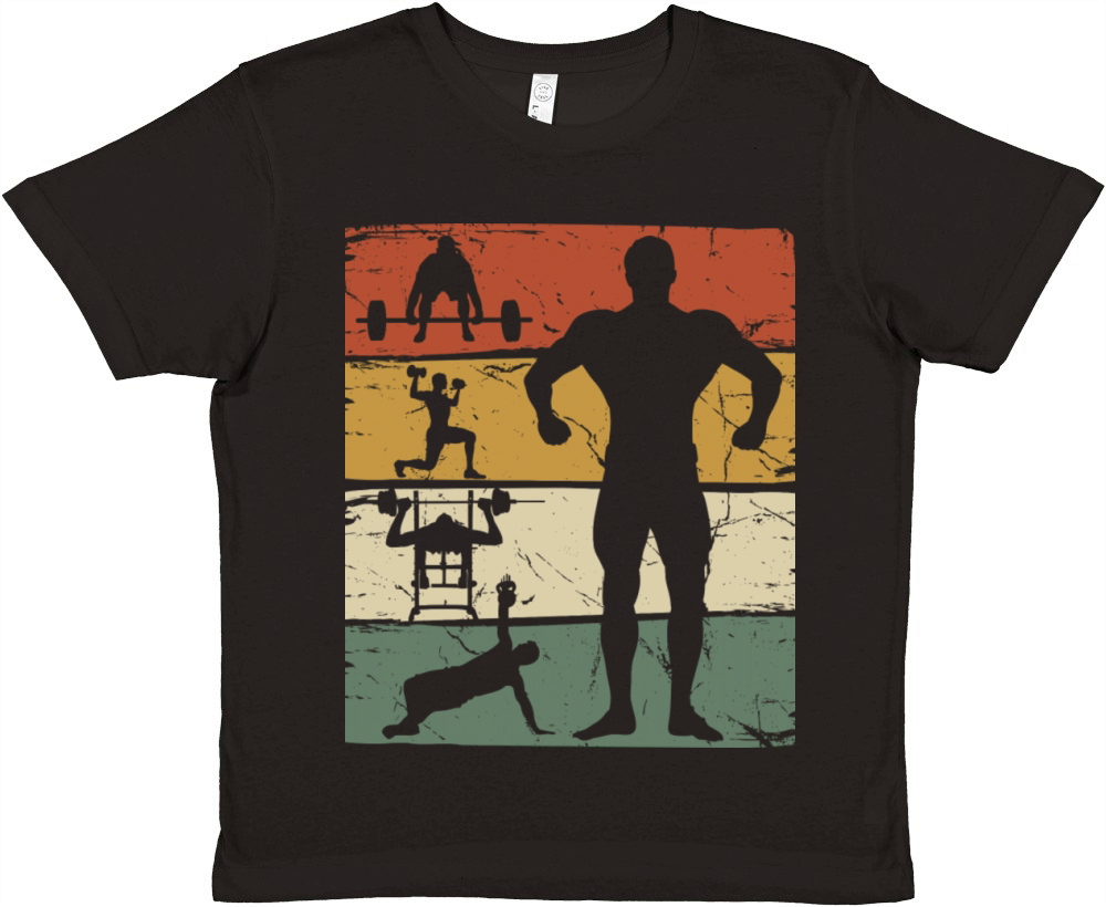 Fitness Vintage Premium Kids Crewneck T-shirt