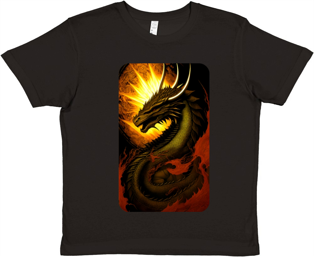 Vintage Dragon Art by Dreamscape Shirts Premium Kids Crewneck T-shirt