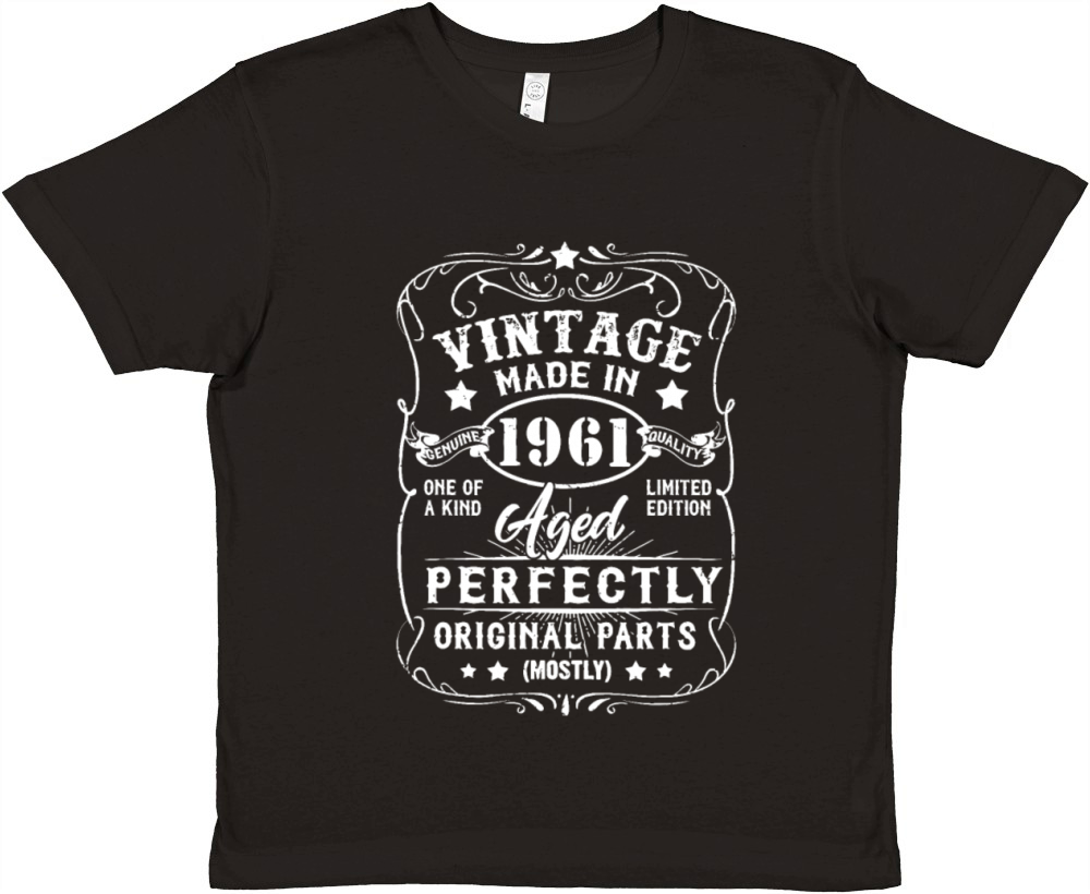 Vintage Made In 1961 Retro Classic 60th Birthday D Premium Kids Crewneck T-shirt