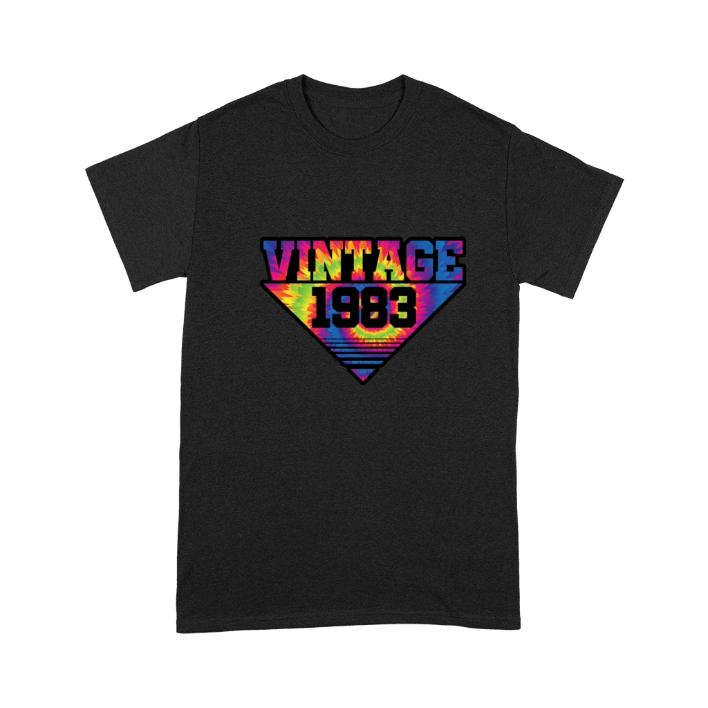 Vintage 1983 Tie Dye Splash Color Triangle Premium T-shirt