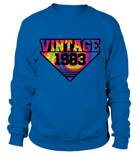 Vintage 1983 Tie Dye Splash Color Triangle Sweatshirt Unisex