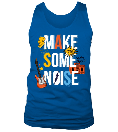 Make Some Noise Lettering Trendy Hipster Tank Top Unisex