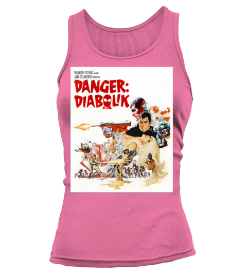 Danger Diabolik 1968 Illustrated Vintage Movie Tank top Woman