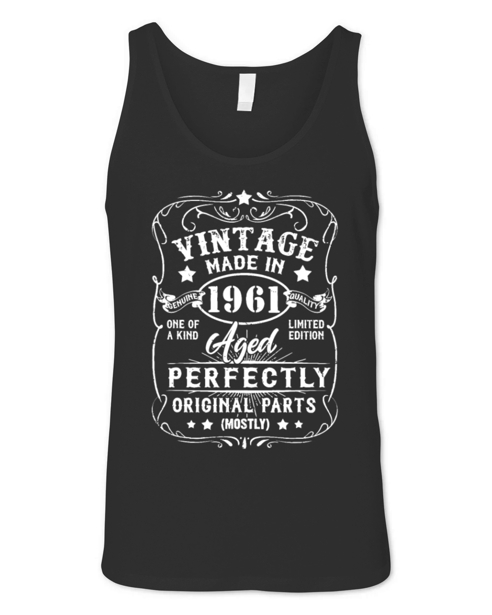 Vintage Made In 1961 Retro Classic 60th Birthday D Unisex Jersey Tank
