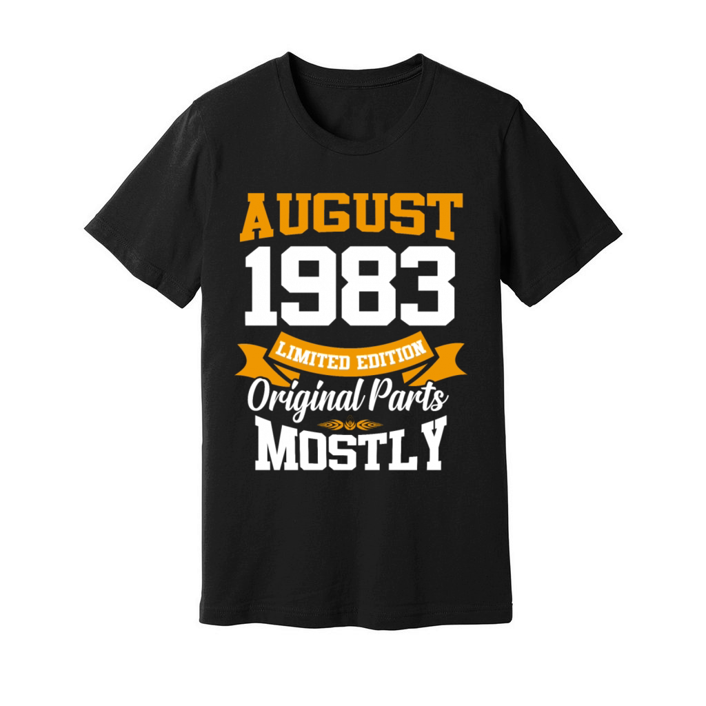 August 1983 Vintage Birthday Present Unisex Jersey Tee