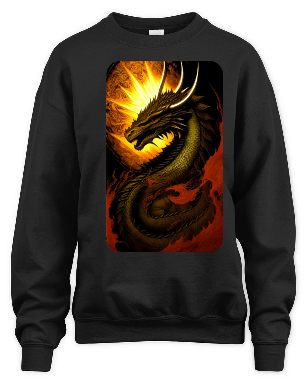 Vintage Dragon Art by Dreamscape Shirts Unisex Premium Crewneck Sweatshirt