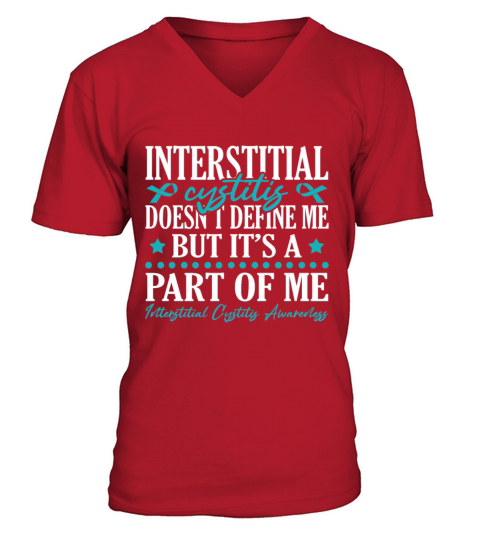 Interstitial Cystitis Doesnt Define Me Pelvic V-Neck T-shirt