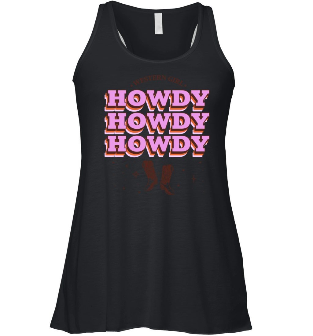 Western Girl Howdy Design Women's Flowy Tank Top