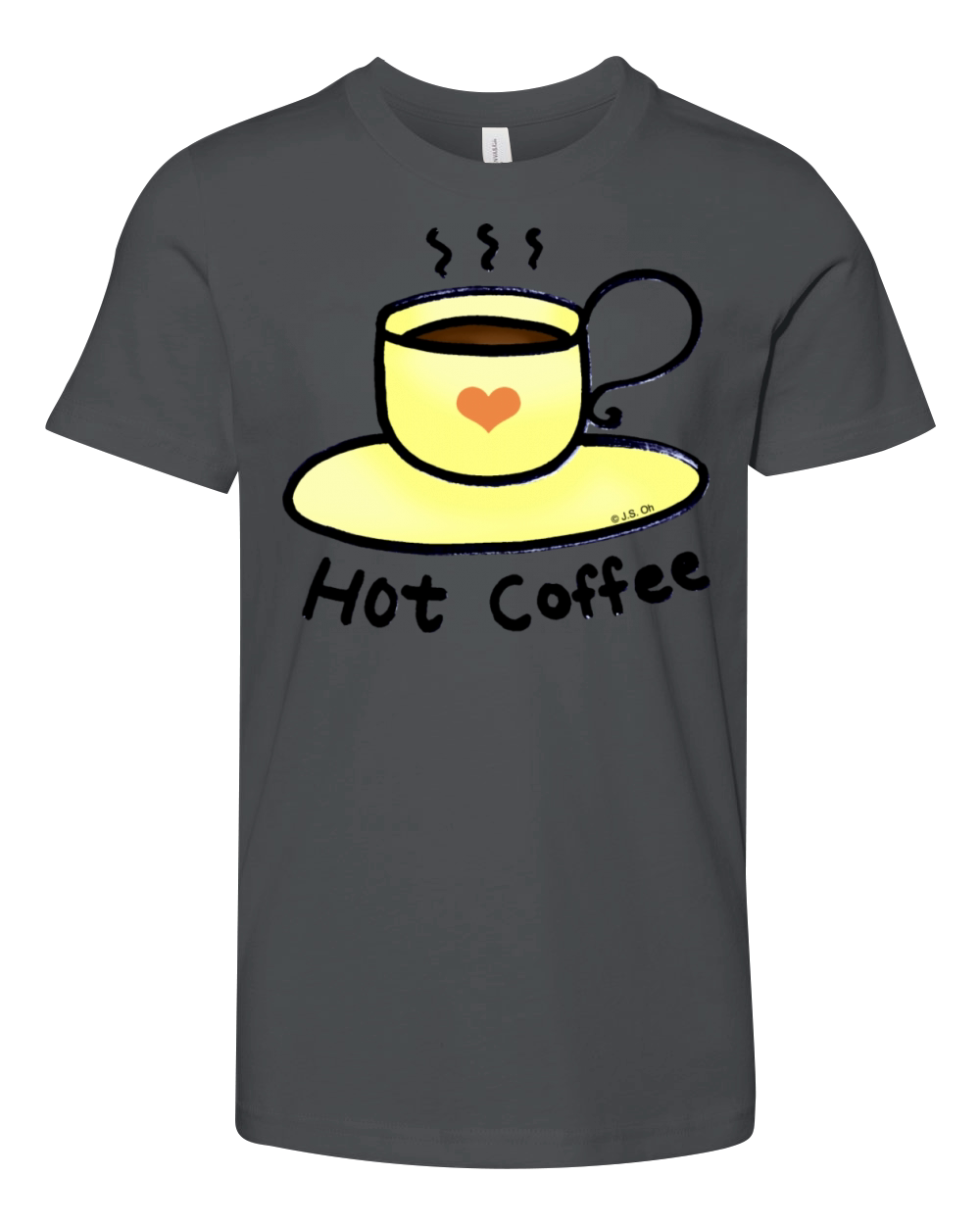 Hot Coffee Drink Youth Unisex Jersey Tee