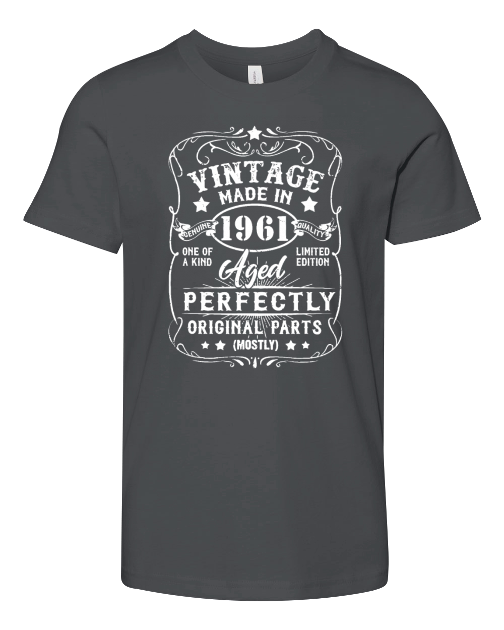 Vintage Made In 1961 Retro Classic 60th Birthday D Youth Unisex Jersey Tee