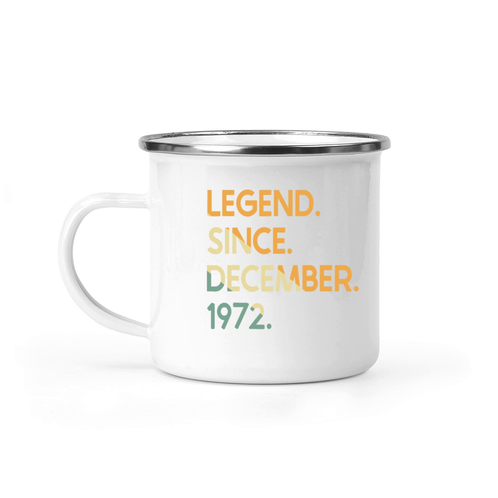 50 Years Vintage Legend Since December 1972 50th B Camping Mug