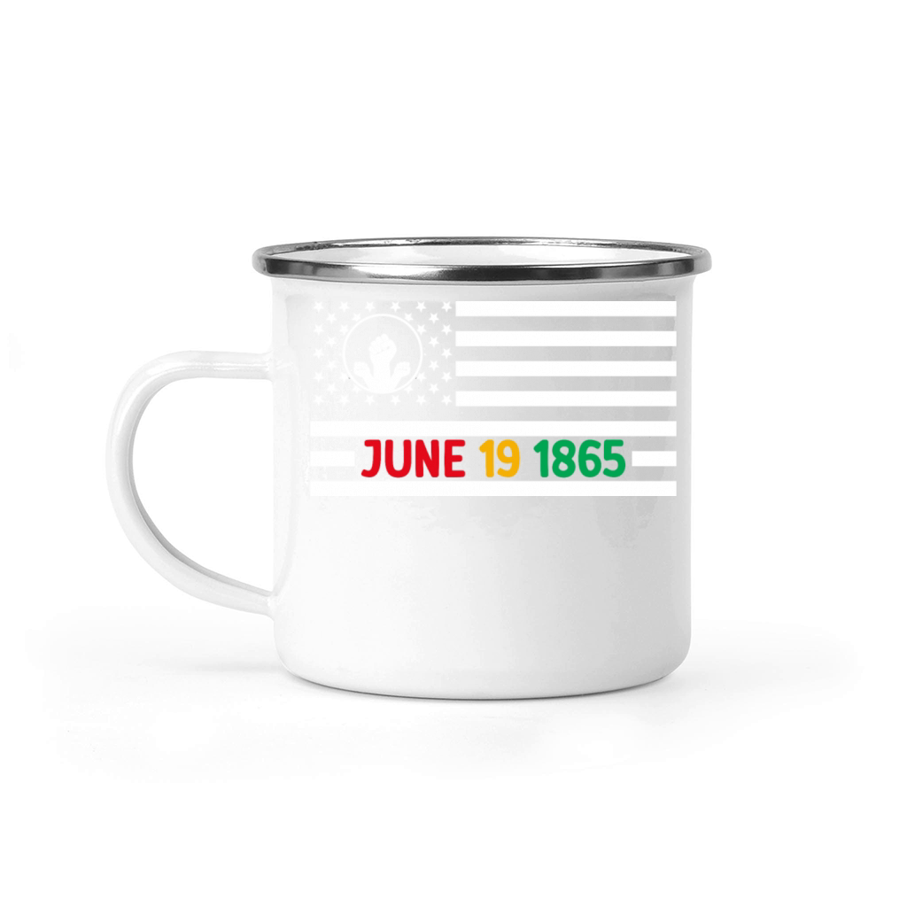 USA Flag Juneteenth June 19 1865 T-Shirt Design Camping Mug
