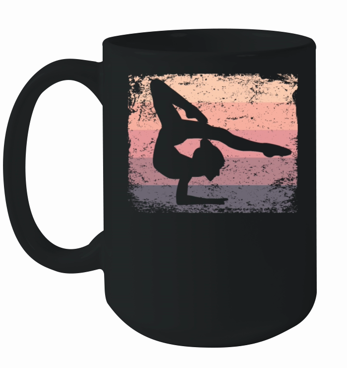 Gymnast Floor Retro Rhythmic Gymnastics Ceramic Mug