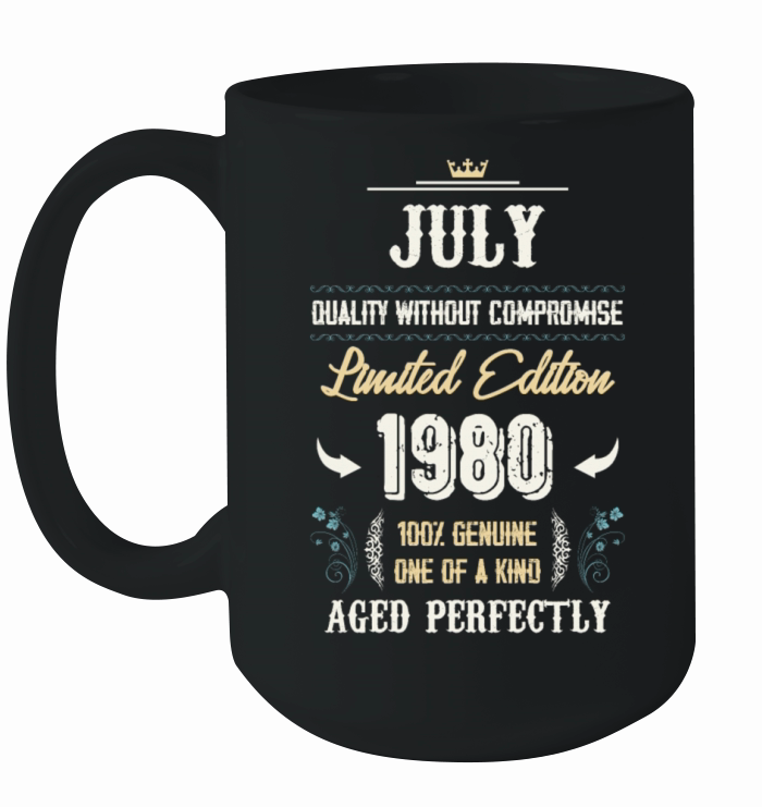 July 1980 Vintage Birthday Present Ceramic Mug