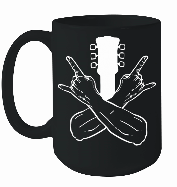 Rock Crossed Hand Orchestra Member Gift Ceramic Mug