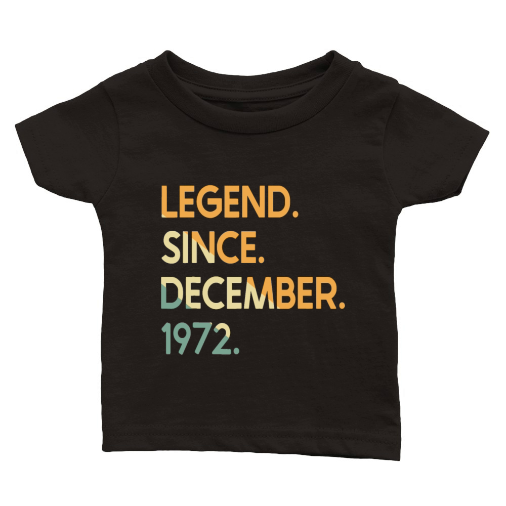 50 Years Vintage Legend Since December 1972 50th B Classic Baby Crewneck T-shirt