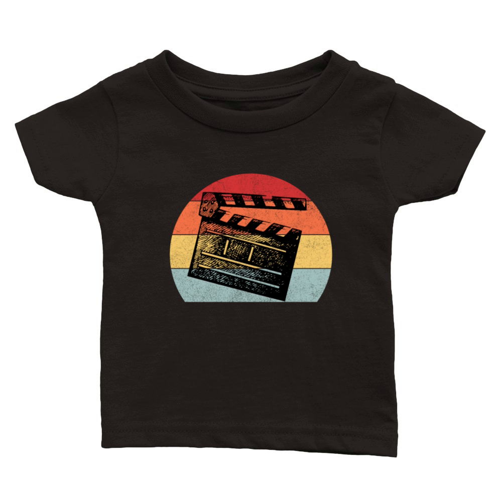 Vintage Film Clapper Director Musical Actor Classic Baby Crewneck T-shirt