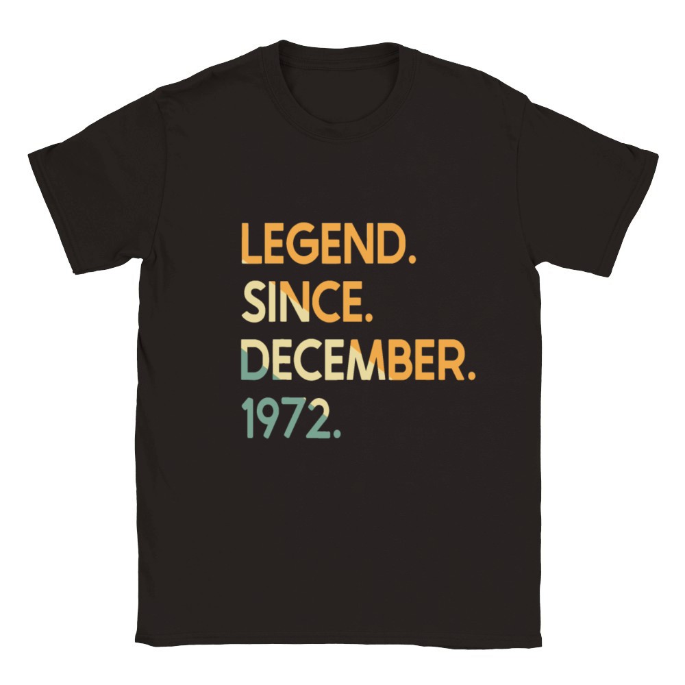 50 Years Vintage Legend Since December 1972 50th B Classic Kids Crewneck T-shirt