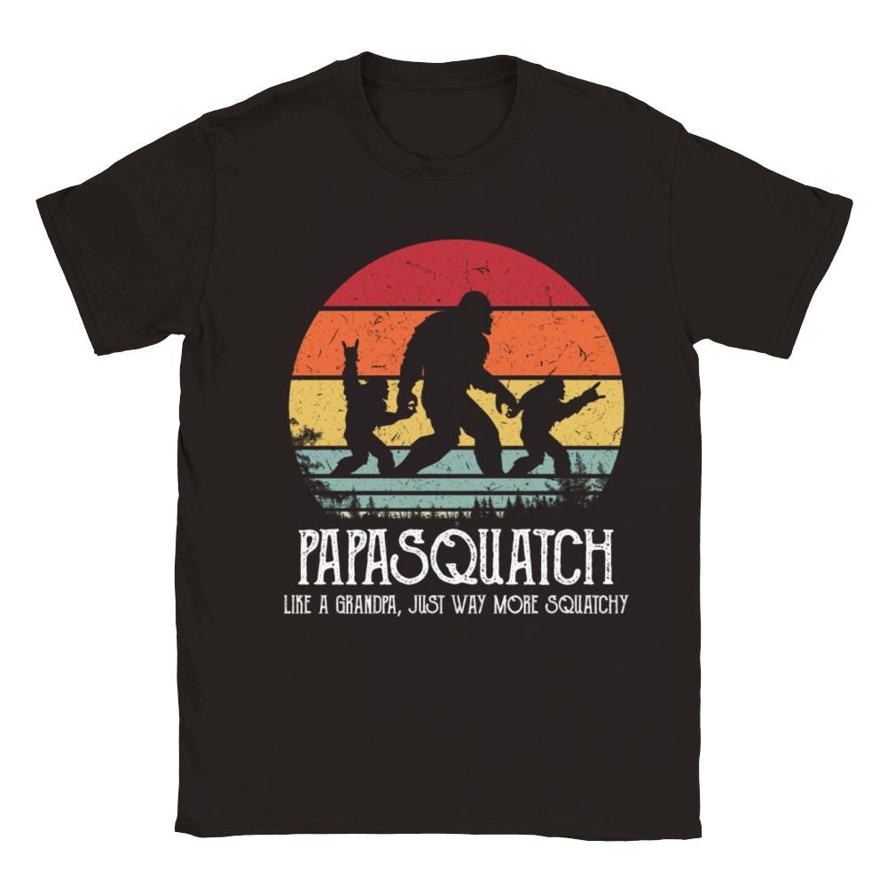 Papasquatch Like A Grandpa Just Way More Squatchy Classic Kids Crewneck T-shirt
