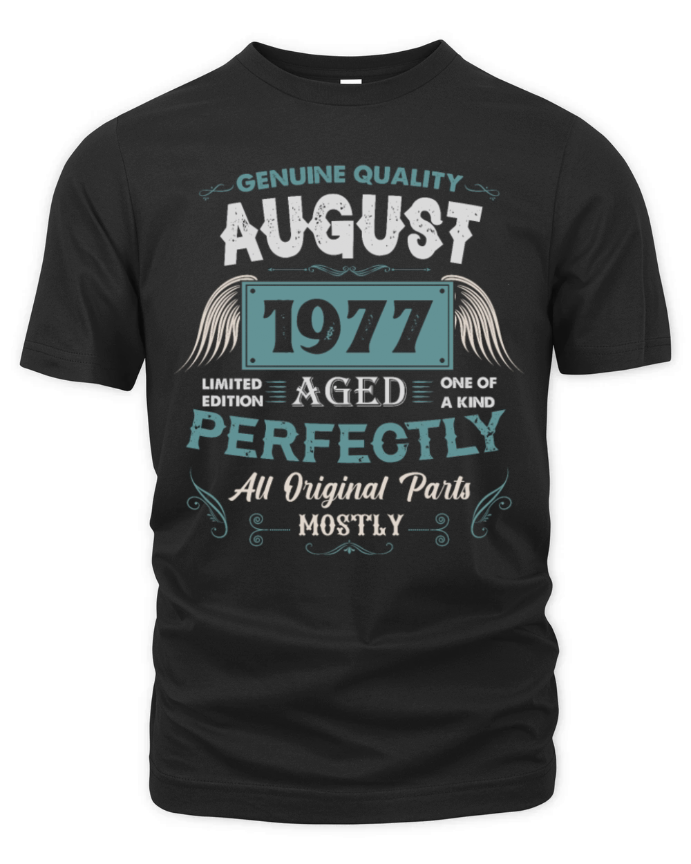 August 1977 Vintage Birthday Present Organic Unisex T-shirt
