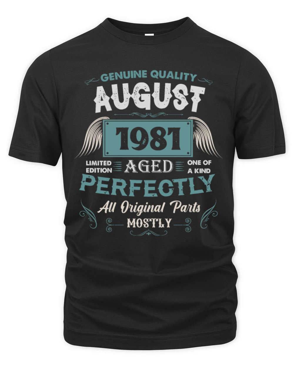 August 1981 Vintage Birthday Present Organic Unisex T-shirt