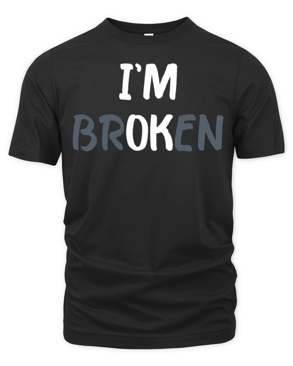 IM Ok IM Broken Mental Health Awareness Invisibl Organic Unisex T-shirt