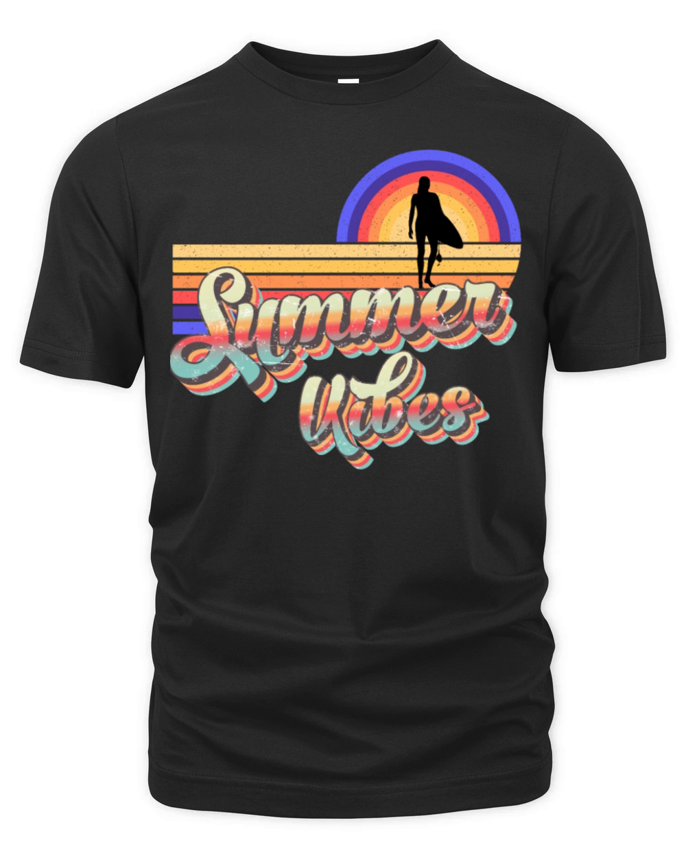 Vintage sunset Summer Vibes Vaccation Aloha hawaii Organic Unisex T-shirt
