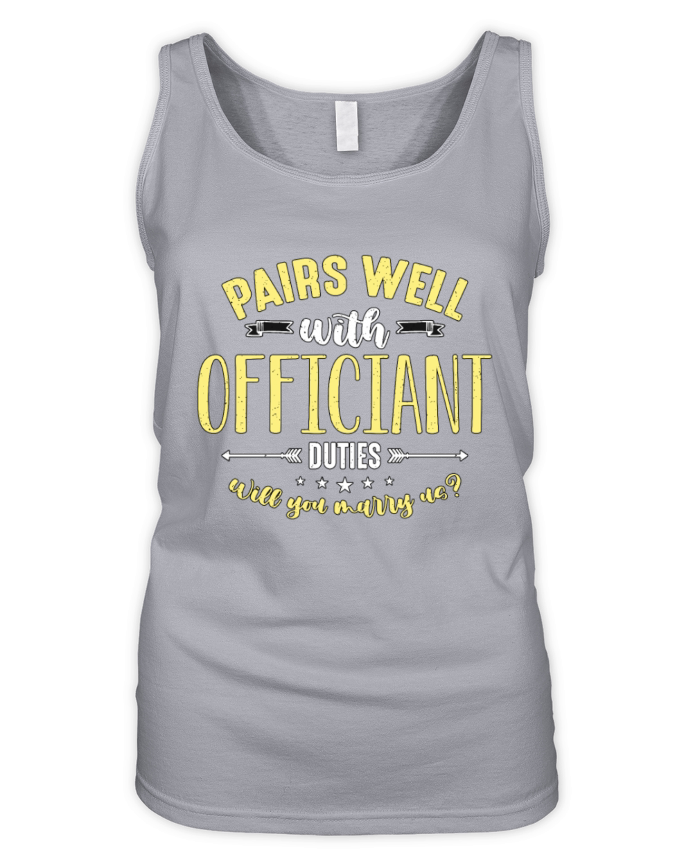 Officiant Pairs Well With Pastor Wedding Minister Organic Women's Tank Top