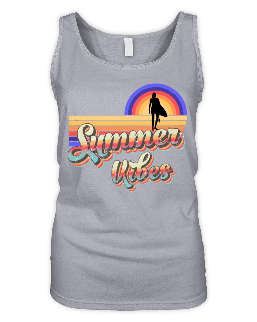 Vintage sunset Summer Vibes Vaccation Aloha hawaii Organic Women's Tank Top