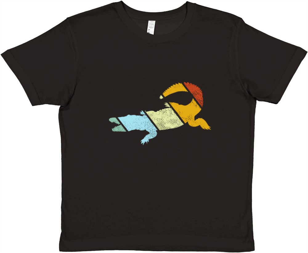 crocodile retro Premium Kids Crewneck T-shirt