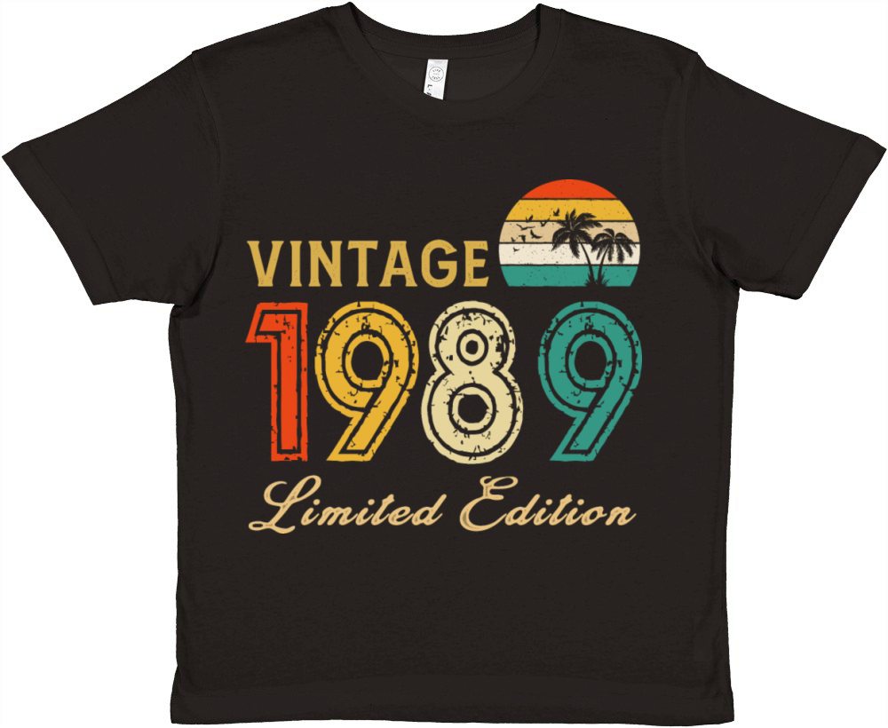 Vintage 1989 Limited Edition Made In 1989 Birthday Premium Kids Crewneck T-shirt